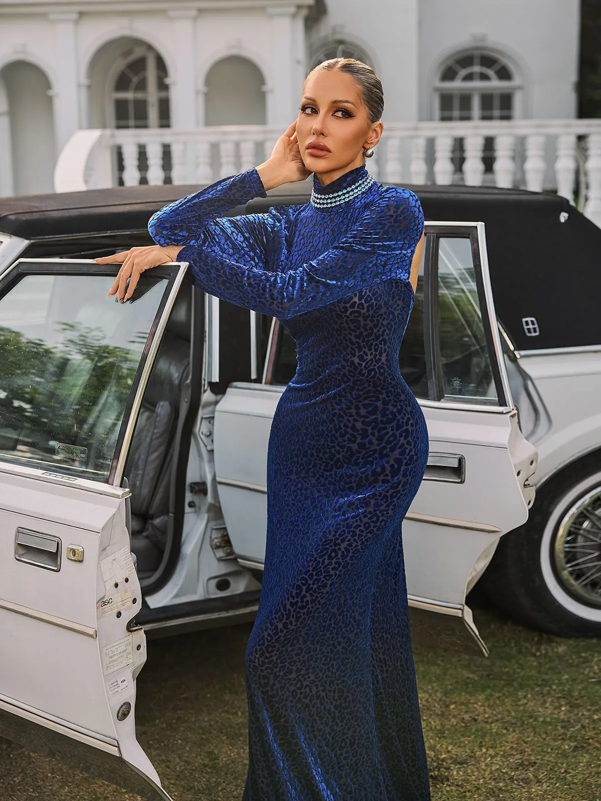 Ravella Backless Leopard Maxi Dress sold by Mew Mews product image thumbnail 5