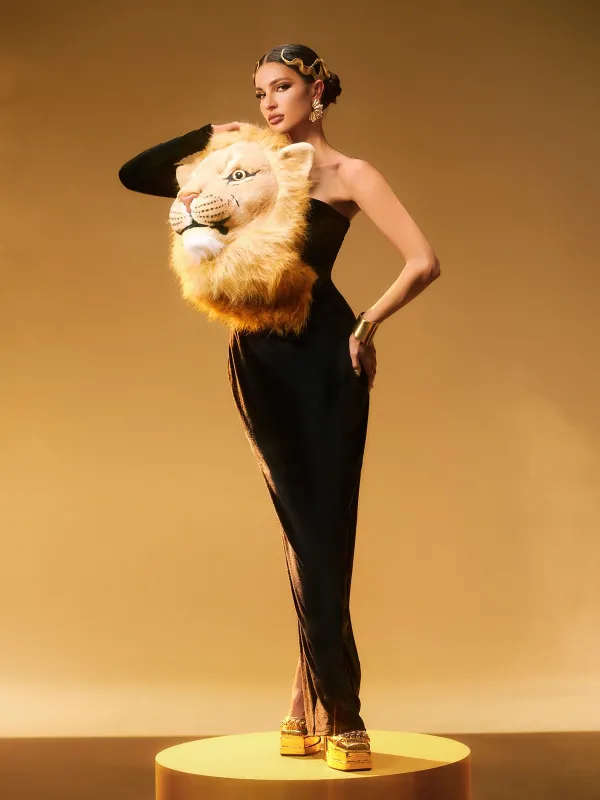 Marace One Shoulder Velvet Maxi Dress sold by Mew Mews