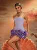 Birtin Strapless Flower Mini Dress In Purple sold by Mew Mews