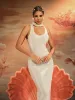 Akanji Plunge Neck Sequin Maxi Dress sold by Mew Mews