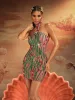 Jannik Halterneck Embellished Mesh Mini Dress sold by Mew Mews
