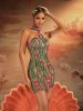 Jannik Halterneck Embellished Mesh Mini Dress sold by Mew Mews
