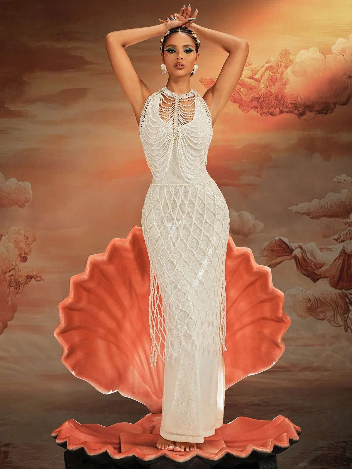 Akim Pearl Beaded Skirt sold by Mew Mews product image thumbnail 2