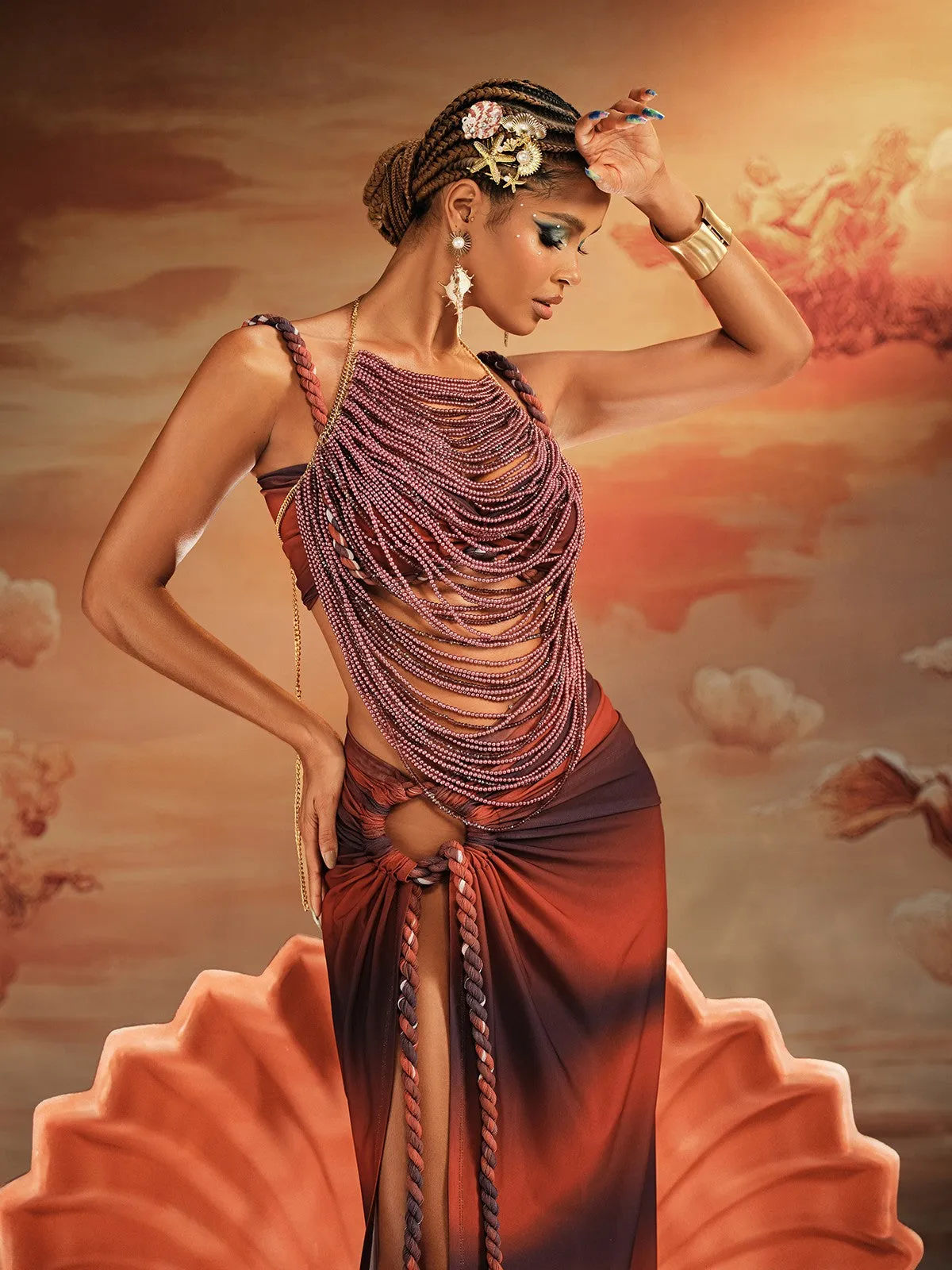 Akhil Fringe Beaded Bralette sold by Mew Mews product image thumbnail 5