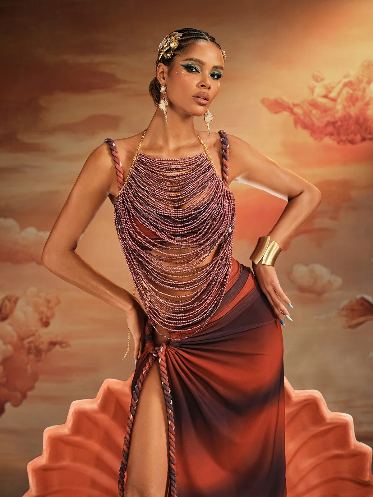 Akhil Fringe Beaded Bralette sold by Mew Mews product image thumbnail 2