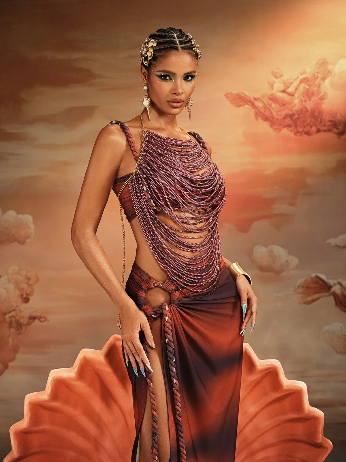 Akhil Fringe Beaded Bralette sold by Mew Mews product image thumbnail 4