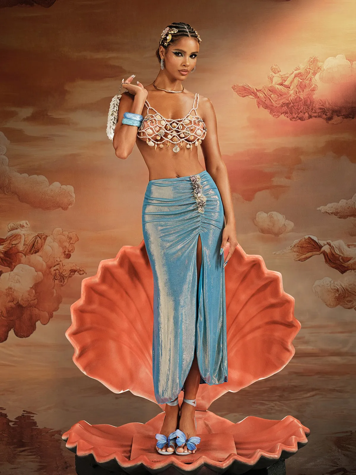 Akikta Seashell Pearl Beaded Bralette sold by Mew Mews product image thumbnail 4