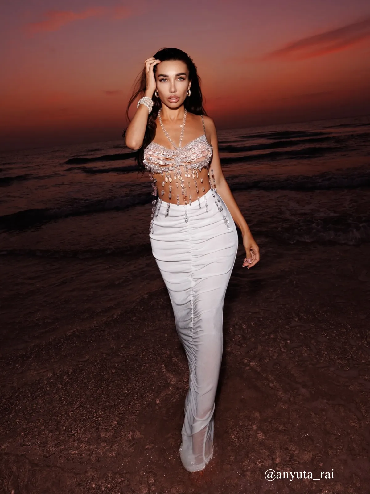 Didrika Fringe Gemstone Beaded Bralette sold by Mew Mews product image thumbnail 5