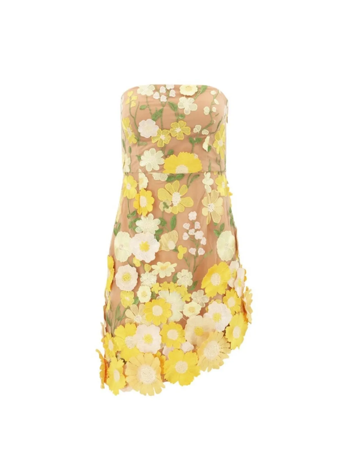 Alirio Strapless Embroidered Flower Mini Dress sold by Mew Mews product image thumbnail 3