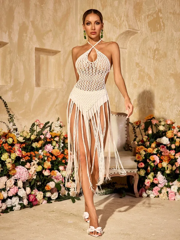 Elyzor Fringe One Piece Swimsuit sold by Mew Mews