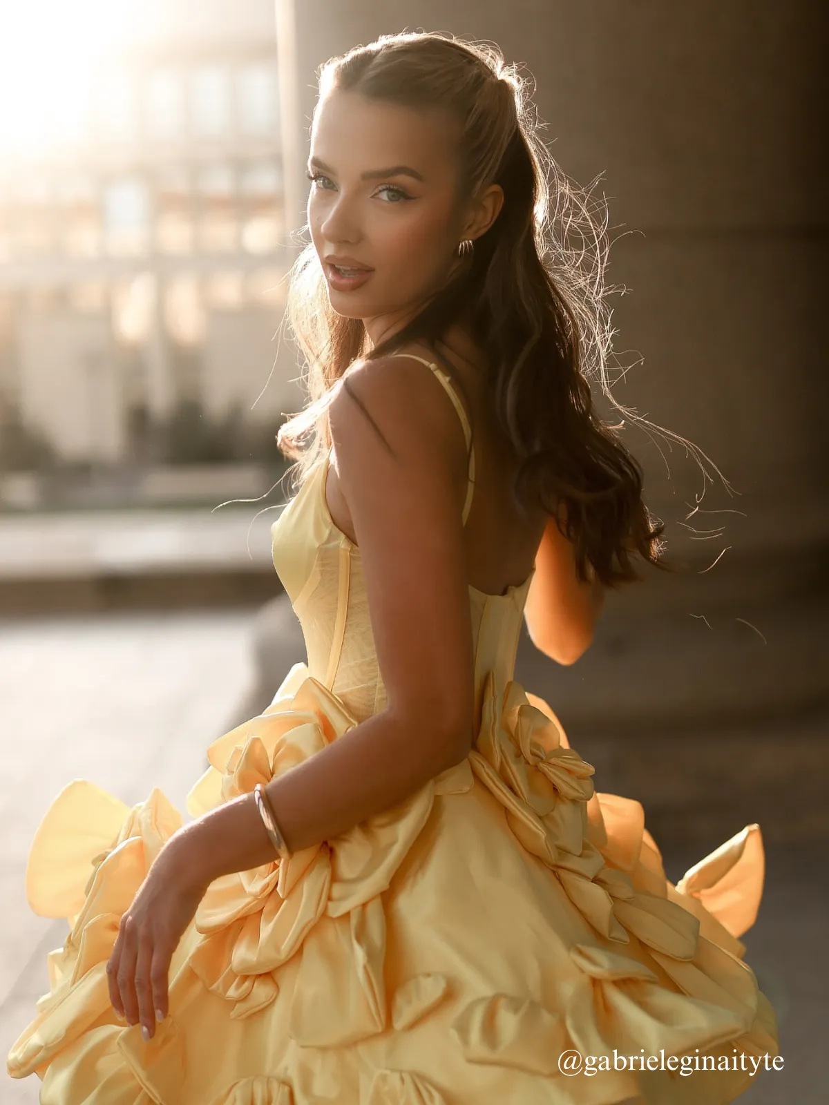 Stanski Spaghetti Flower Satin Mini Dress sold by Mew Mews product image thumbnail 4