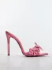 Grain Pearl Flower Slippers In Pink sold by Mew Mews