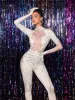 Vyxalith Long Sleeve Rhinestone Jumpsuit sold by Mew Mews
