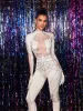Vyxalith Long Sleeve Rhinestone Jumpsuit sold by Mew Mews