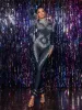 Fyxarion High Neck Rhinestone Jumpsuit sold by Mew Mews