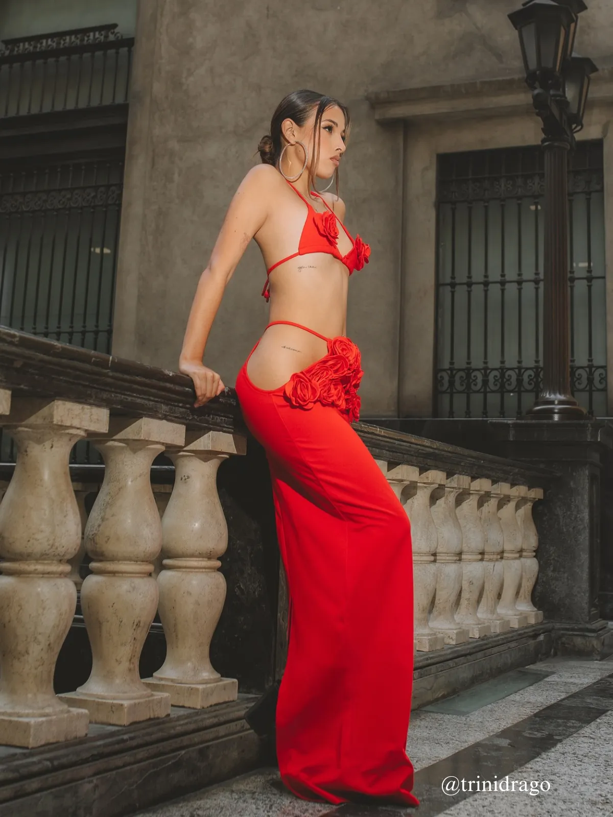 Ichiko Lace Up Flower Skirt Set sold by Mew Mews product image thumbnail 2