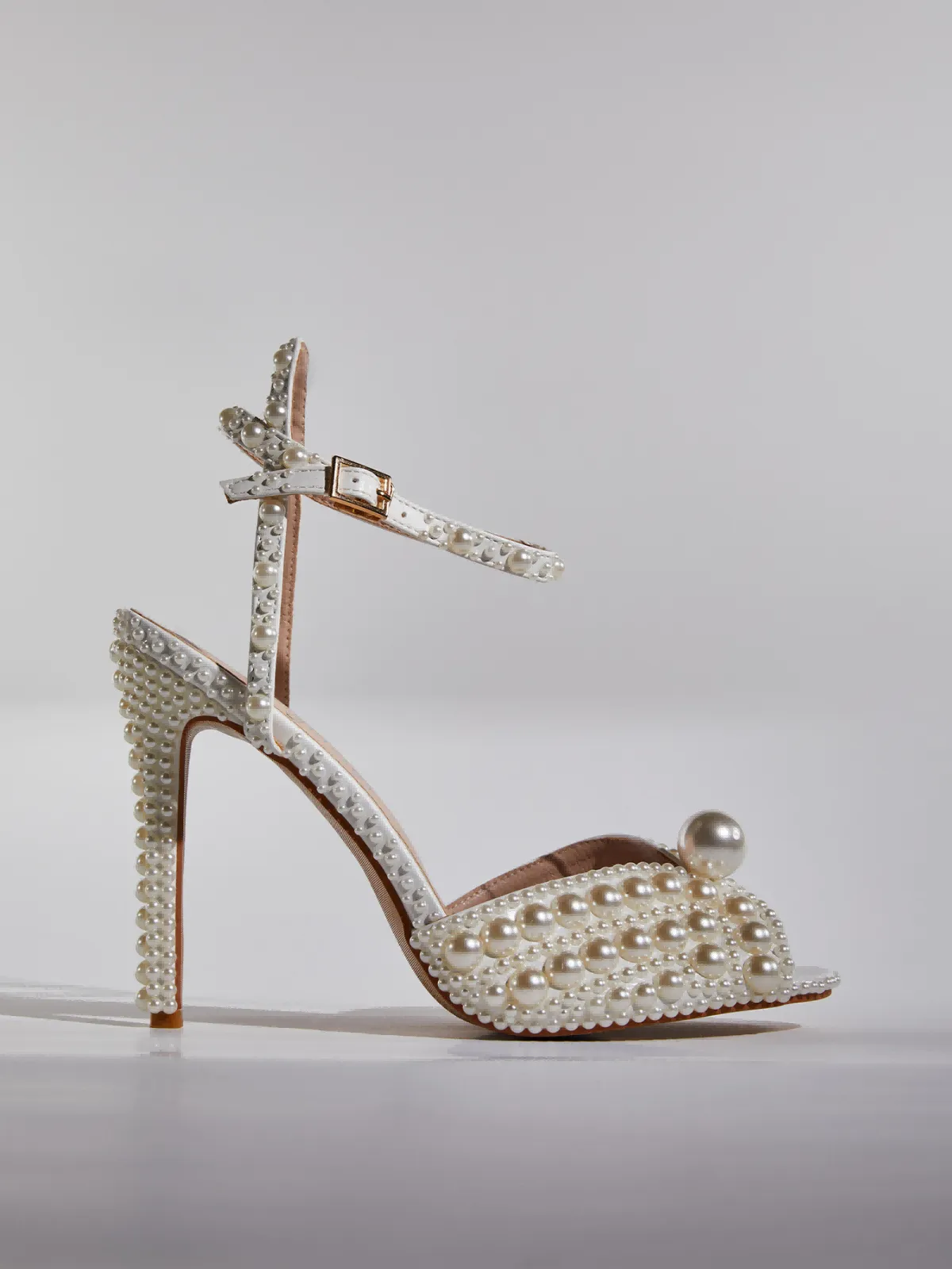 Cyrix Pearl Strap Sandals In Apricot sold by Mew Mews product image thumbnail 3