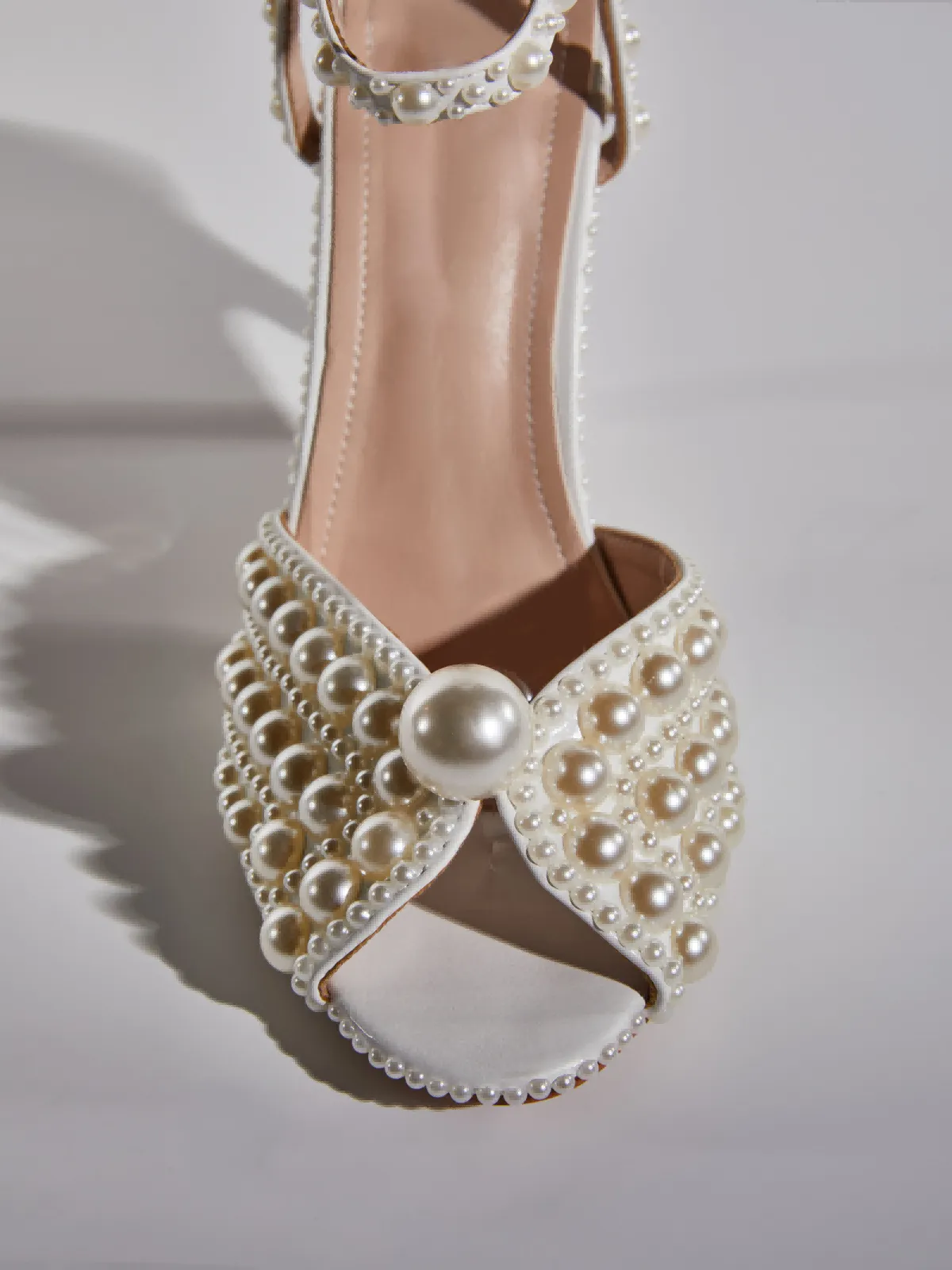Cyrix Pearl Strap Sandals In Apricot sold by Mew Mews product image thumbnail 4
