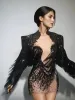 Cyvra Fringe Mesh Mini Dress With Coat In Black sold by Mew Mews