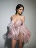 Cyvra Fringe Mesh Mini Dress With Coat In Pink sold by Mew Mews