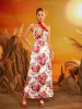 Daelira Halterneck Floral Maxi Dress sold by Mew Mews