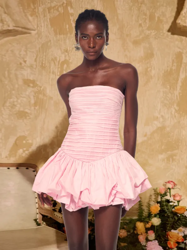 Izefia Strapless Ruffled Puff Mini Dress sold by Mew Mews