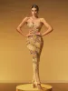 Jaldris Crystal Split Mesh Maxi Dress sold by Mew Mews