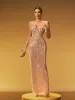 Jyressa Strapless Chain Fringe Sequin Maxi Dress sold by Mew Mews