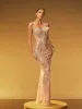 Jyressa Strapless Chain Fringe Sequin Maxi Dress sold by Mew Mews