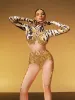 Jryxan High Neck Printed Rhinestone Jumpsuit sold by Mew Mews