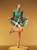 Ella Long Sleeve Embellished Mini Dress In Green sold by Mew Mews