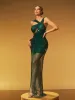Hyressa Rhinestone Mesh Split Maxi Dress sold by Mew Mews