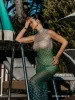 Jenji Seashell Rhinestone Maxi Dress sold by Mew Mews