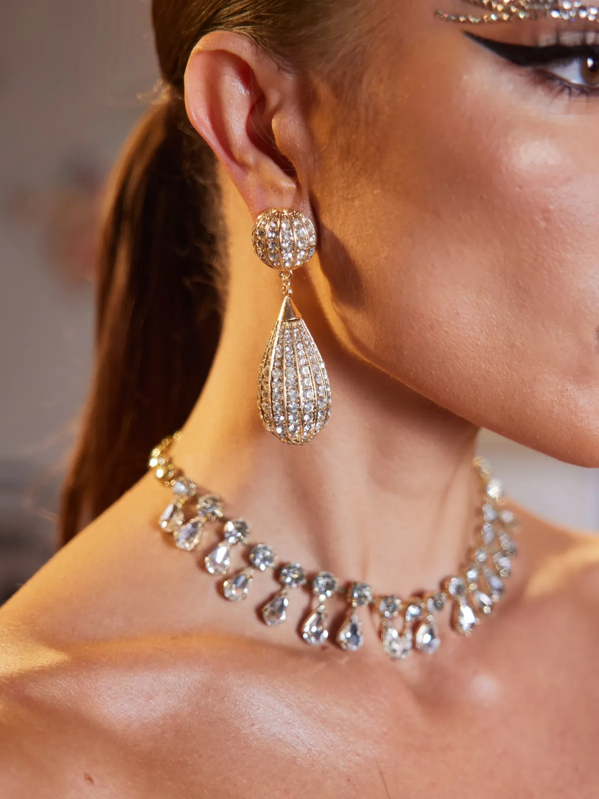 Kexor Rhinestone Earrings sold by Mew Mews product image thumbnail 4