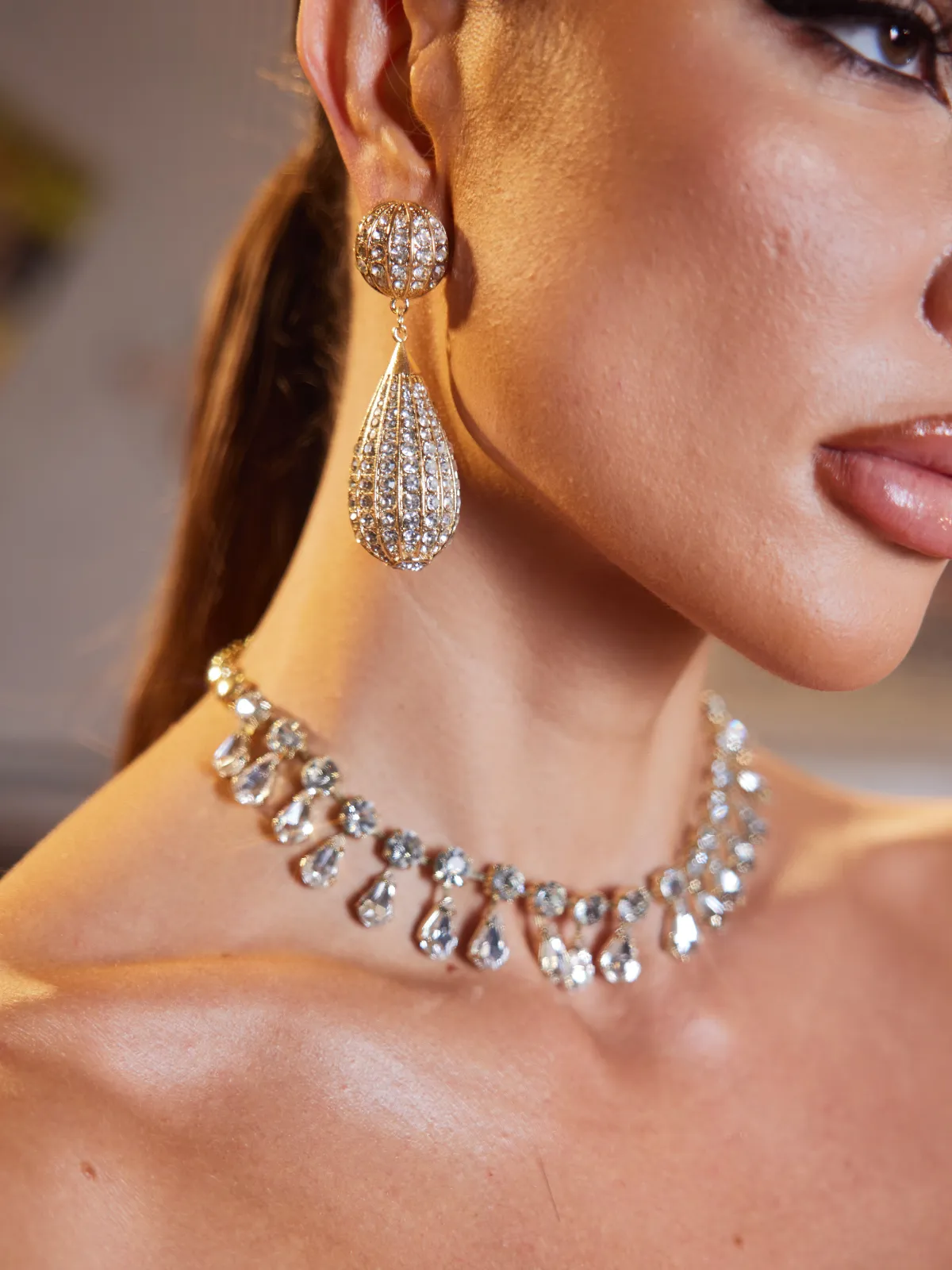 Kexor Rhinestone Earrings sold by Mew Mews product image thumbnail 3