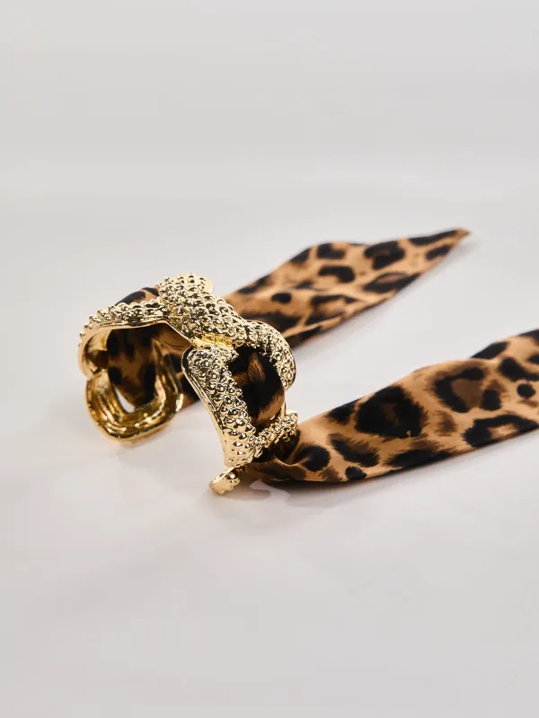 Oaelis Leopard Scarves Cuff Bracelet sold by Mew Mews