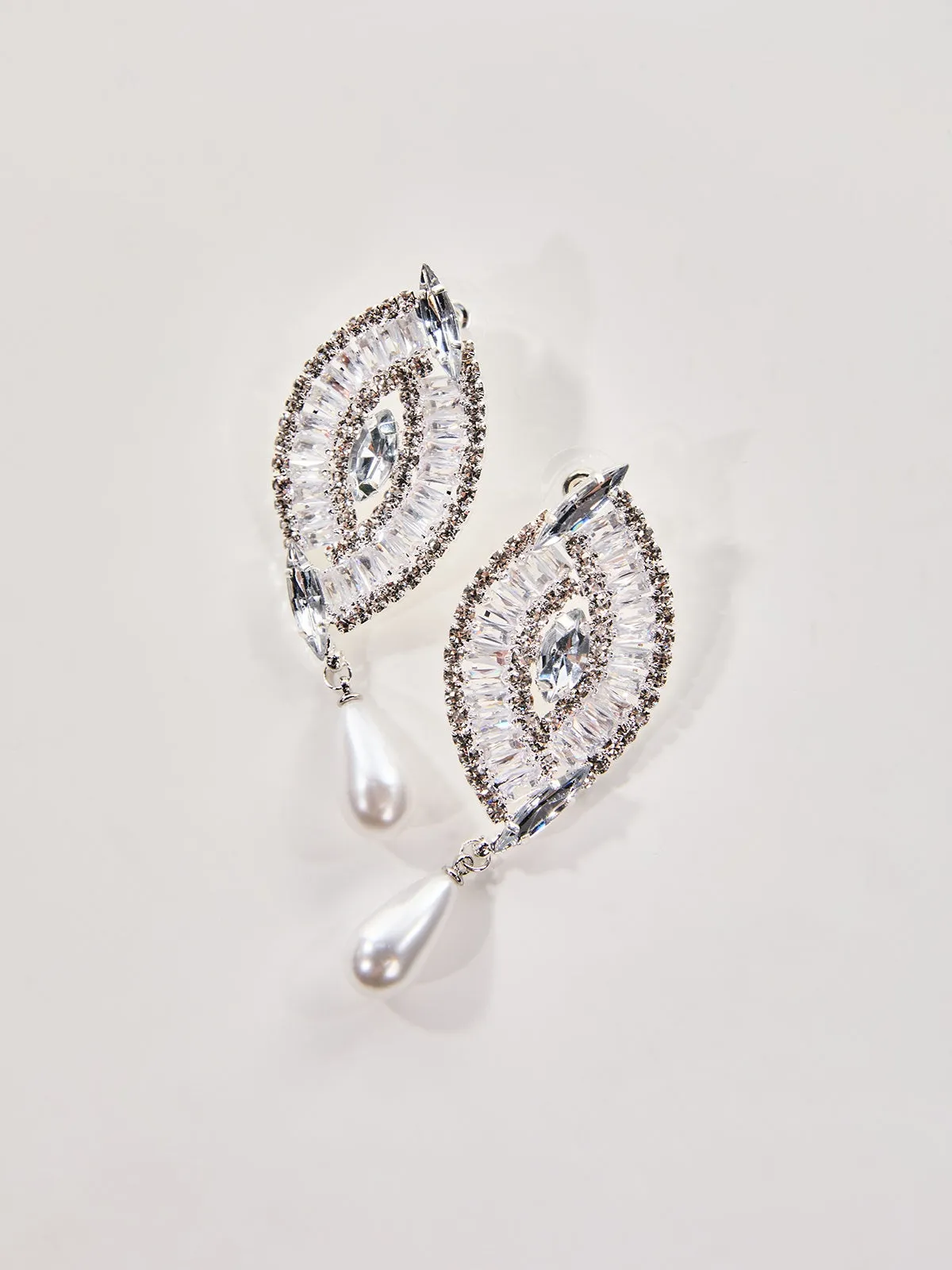 Oaelix Rhinestone Pearl Earrings sold by Mew Mews product image thumbnail 2