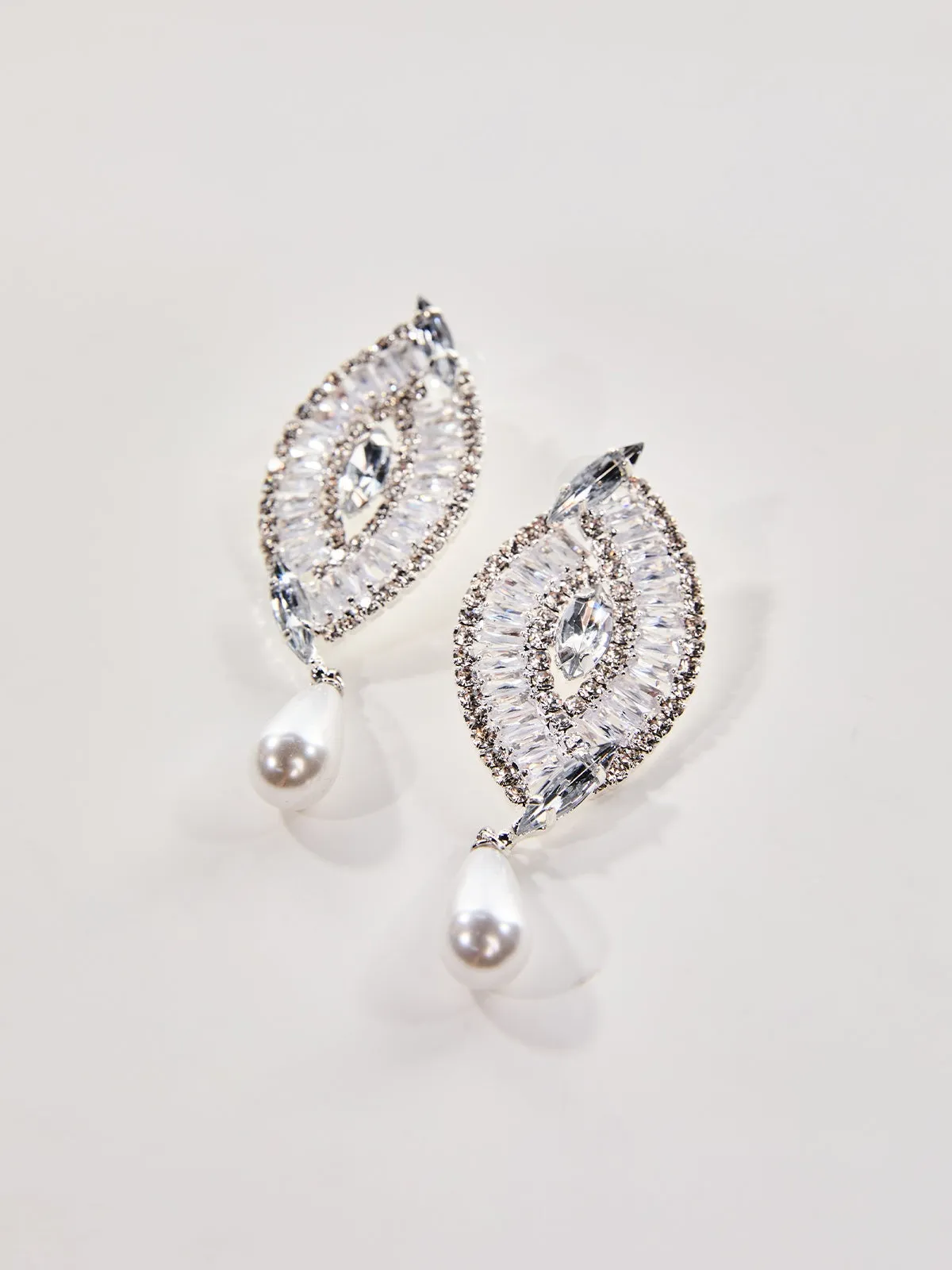 Oaelix Rhinestone Pearl Earrings sold by Mew Mews