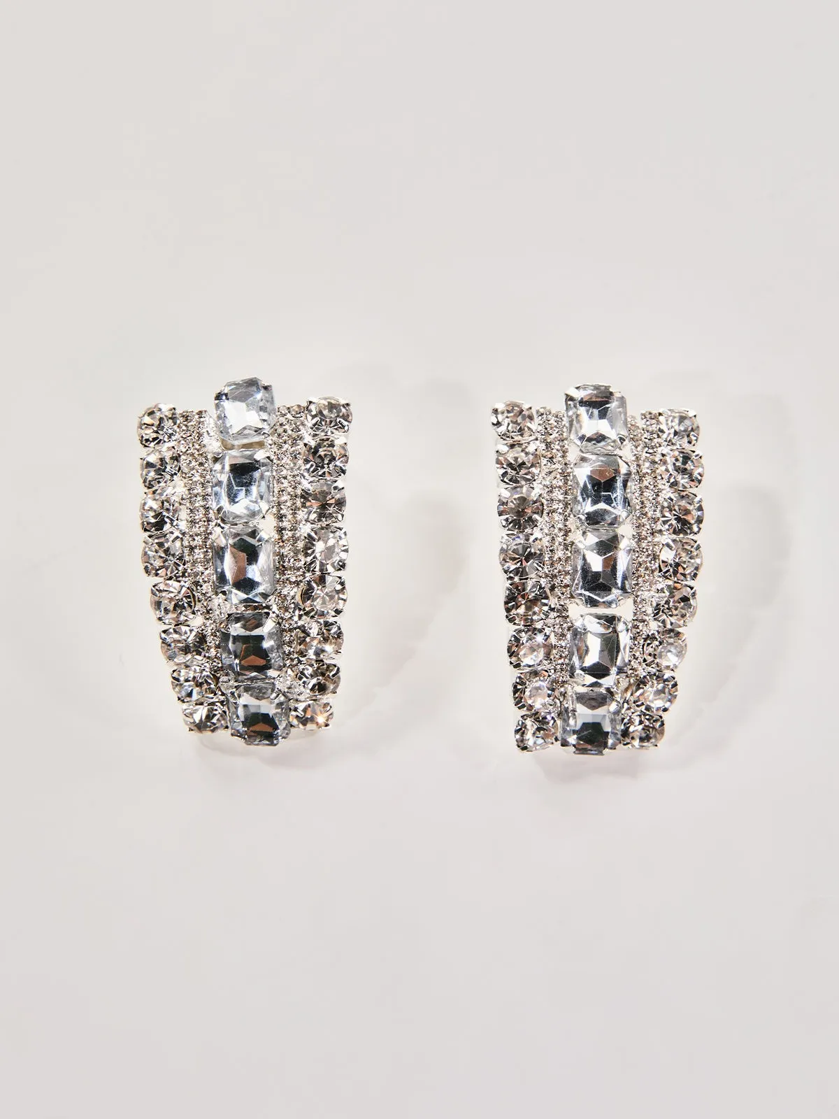 Oaelvira Rhinestone Quadrangle Earrings sold by Mew Mews product image thumbnail 3