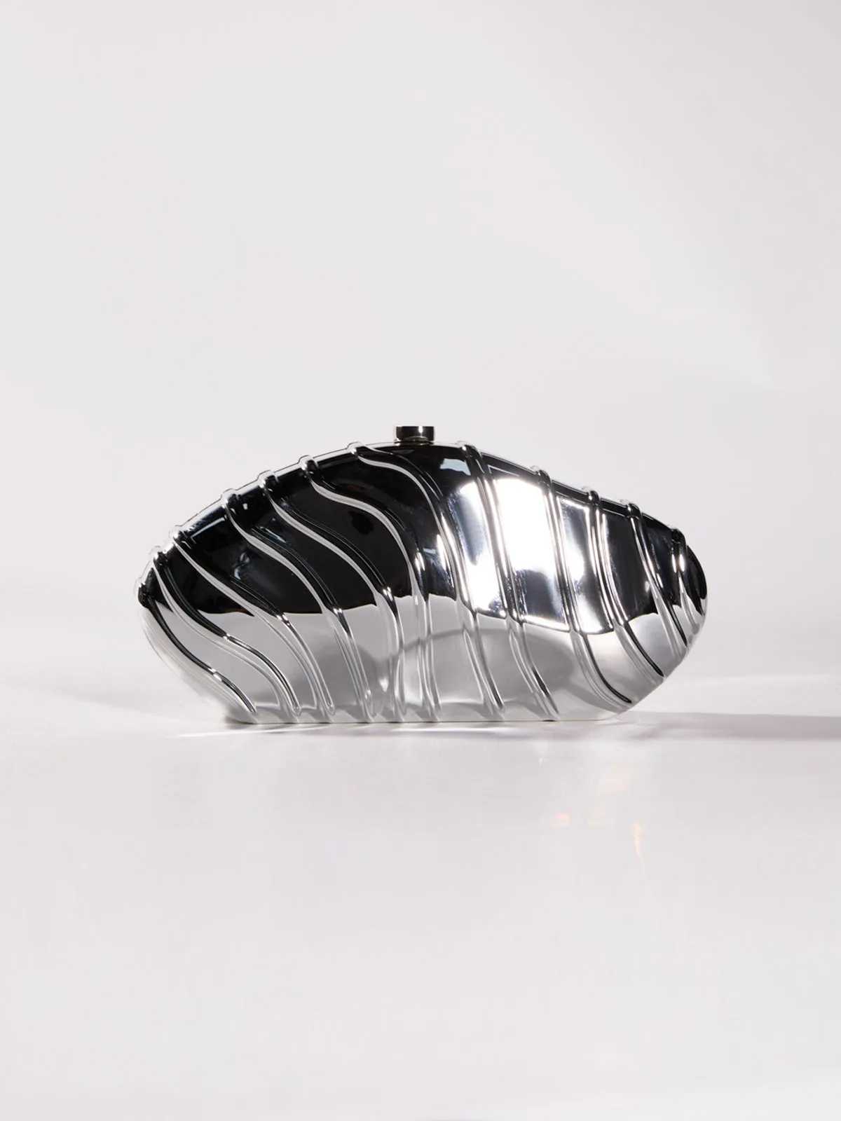 Mairi Metallic Acrylic Convertible Clutch sold by Mew Mews