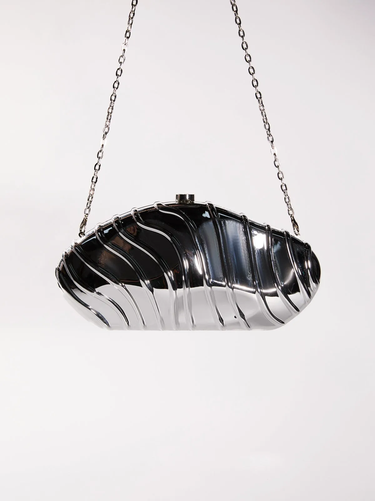 Mairi Metallic Acrylic Convertible Clutch sold by Mew Mews product image thumbnail 4