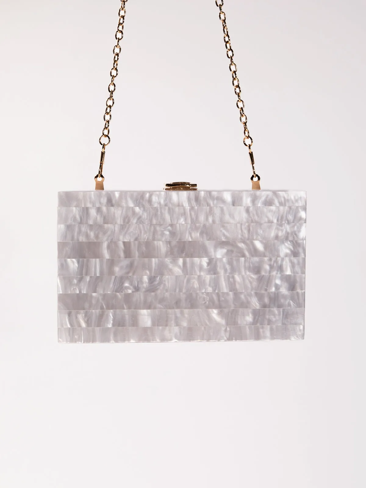 Mahesa Acrylic Convertible Clutch In White sold by Mew Mews product image thumbnail 4