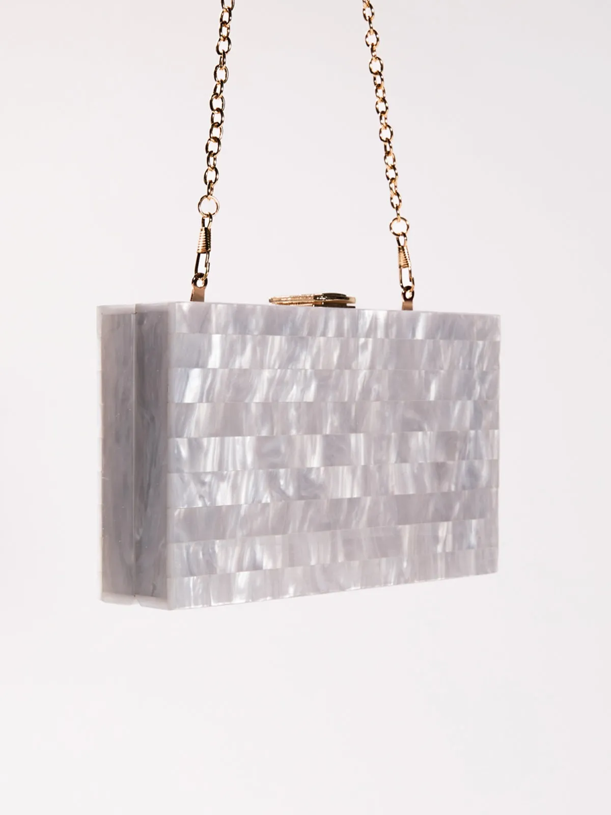 Mahesa Acrylic Convertible Clutch In White sold by Mew Mews product image thumbnail 2