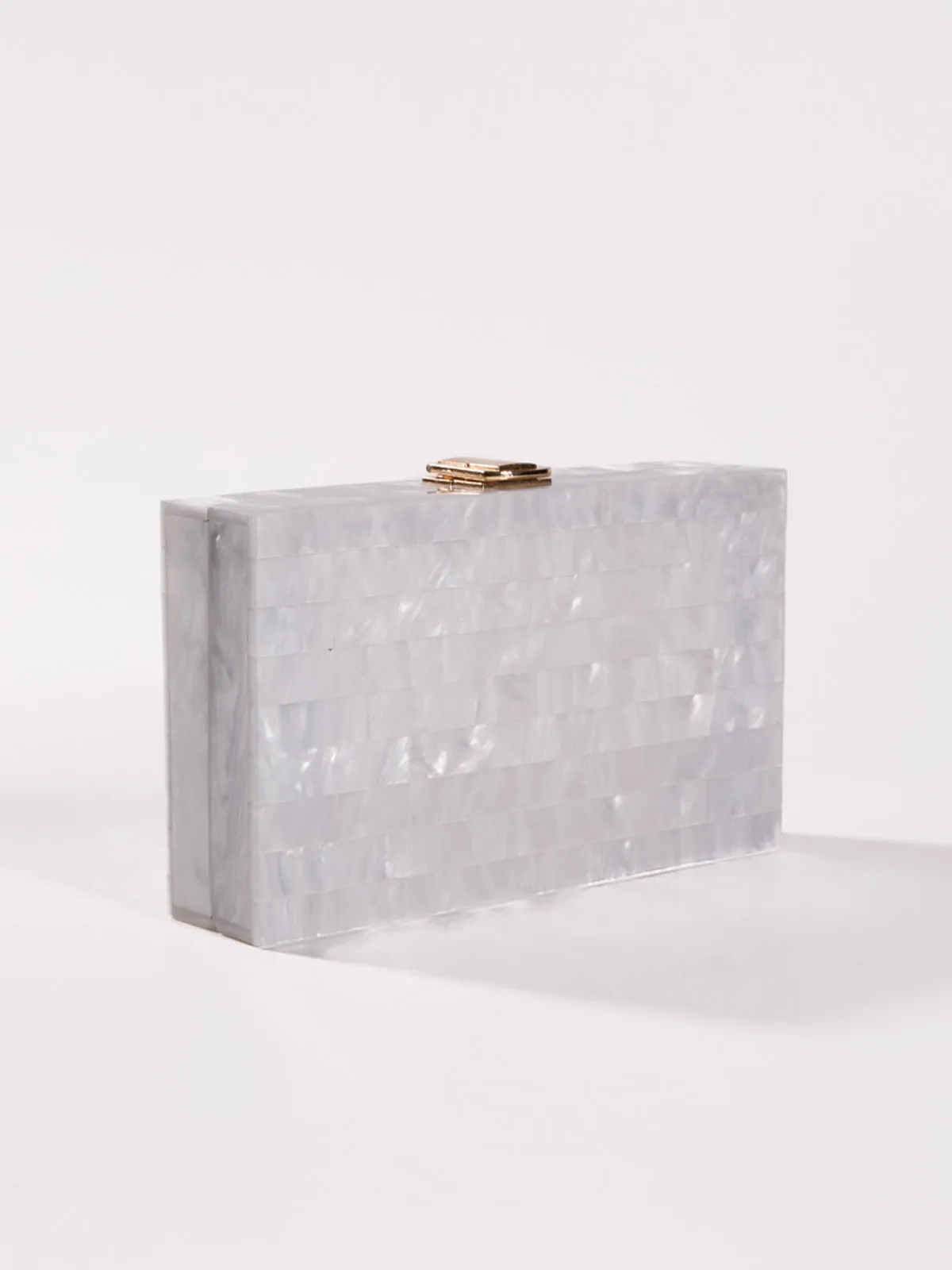 Mahesa Acrylic Convertible Clutch In White sold by Mew Mews product image thumbnail 3
