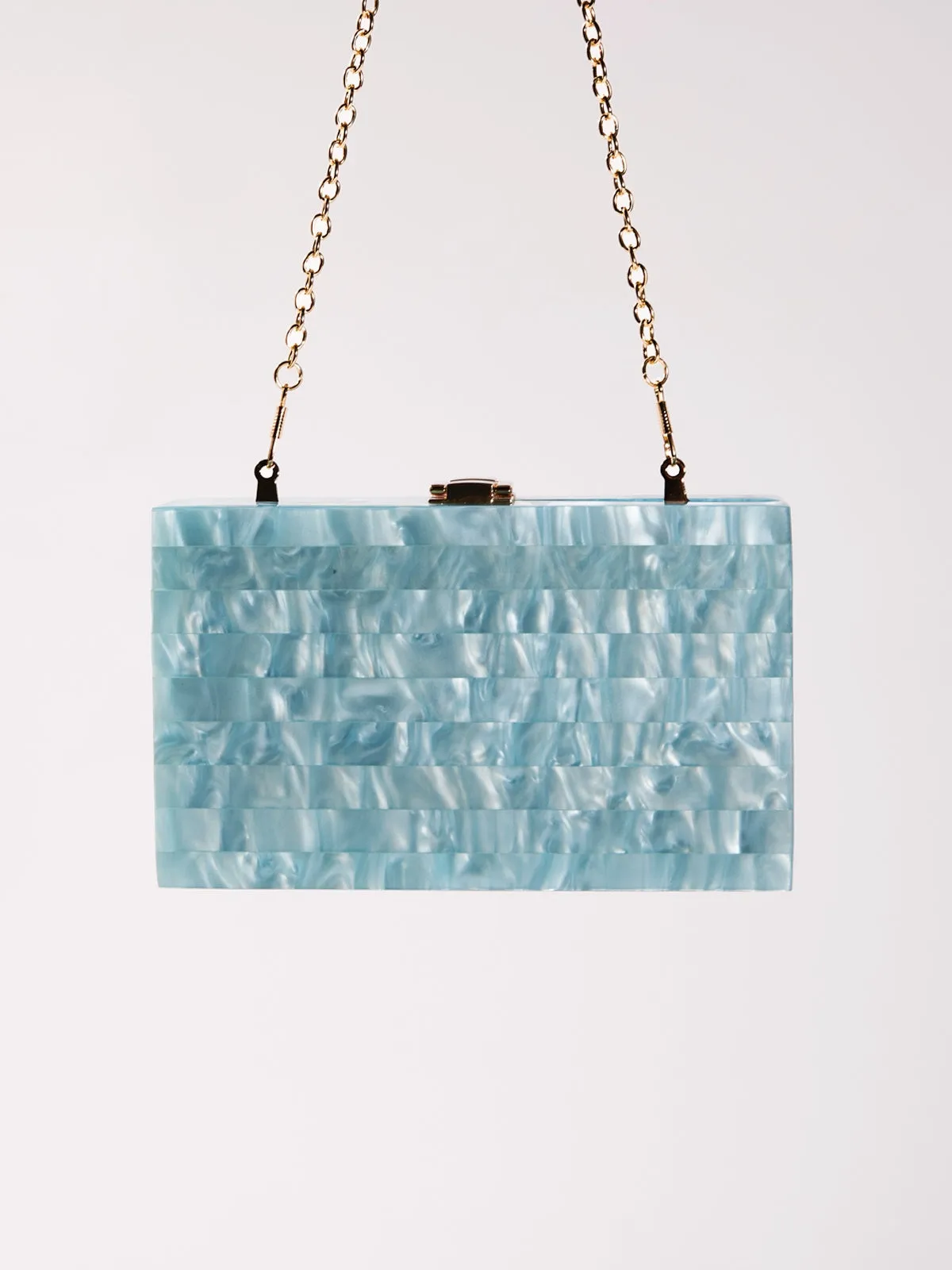 Majken Acrylic Convertible Clutch In Sky sold by Mew Mews product image thumbnail 2