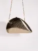Maija Seashell Convertible Clutch In Champagne sold by Mew Mews