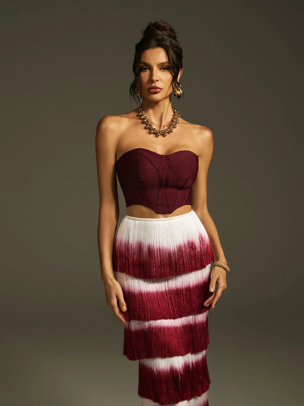 Landers Ombre Fringe Skirt Set sold by Mew Mews product image thumbnail 5