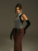 Lenker Halterneck Teardrop Fringe Top sold by Mew Mews