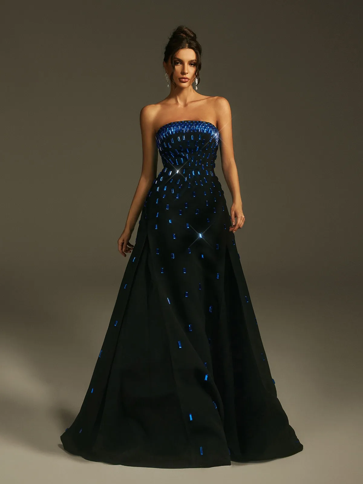Leimomi Strapless Crystal Maxi Dress sold by Mew Mews product image thumbnail 3