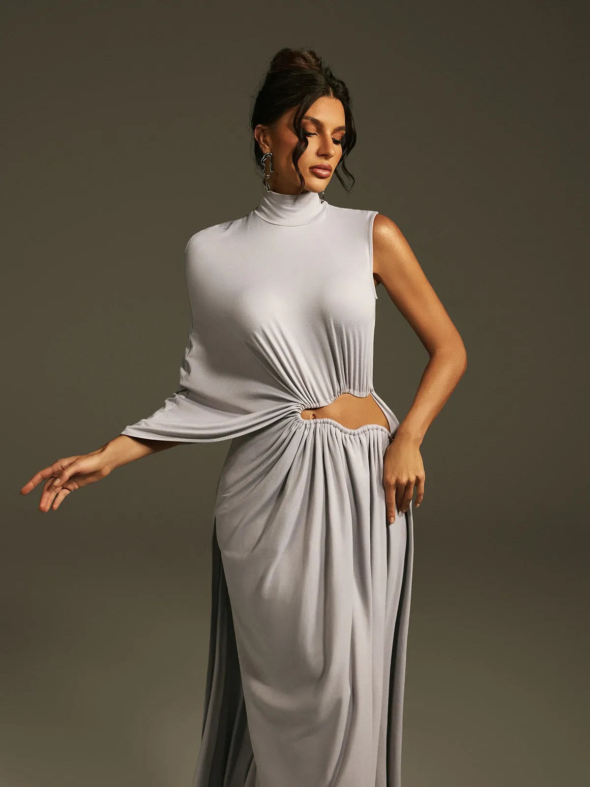 Lavina One Shoulder Cutout Maxi Dress sold by Mew Mews product image thumbnail 3